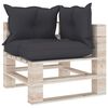 vidaXL 5-delige Loungeset met kussens pallet grenenhout