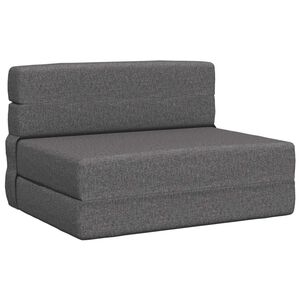 vidaXL Vouwbare Bankbed Lichtgrijs 70 x 80 x 60 cm Stof