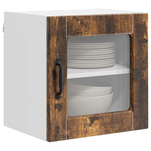 vidaXL Keukenkast 2 pcs Gerookt eiken 40 x 31 x 40 cm Bewerkt hout