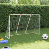 vidaXL Kindervoetbaldoel met ballen 2-in-1 184x64x124 cm wit