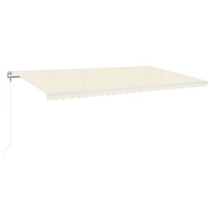 vidaXL Luifel automatisch met LED en windsensor 600x300 cm cr&egrave;mekleur