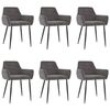 vidaXL Eetkamerstoelen 6 st fluweel donkergrijs
