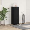 vidaXL Schoenenkast Zwart Eiken 29,5 x 35 x 101 cm Bewerkt hout