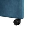 vidaXL Dining Stoelen met Wielen 2 pcs Blauw 58 x 67 x 97 cm Fluweel