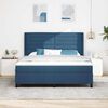 vidaXL LED Box Spring Bed met matras Blauw 180 x 200 cm Stof
