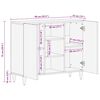 vidaXL Dressoir met plank Zwart 90 x 33 x 75 cm Massief Mango Hout