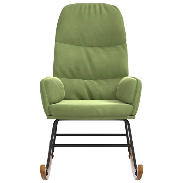 vidaXL Schommelstoel fluweel lichtgroen