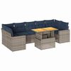 vidaXL 8-delige Loungeset met kussens poly rattan grijs
