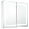 vidaXL Badkamerkast met spiegel en LED 80x12,2x68 cm