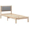 vidaXL Bedframe met Gevoerd Hoofdgedeelte Lichtgrijs 80 x 200 cm