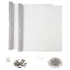vidaXL Lichtschachtdeksel met clips 2 st 70 x 190 cm Aluminium zilver