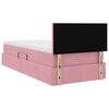 vidaXL Opbergbed met LED met matras met LED Roze 90 x 190 cm Fluweel