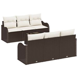 vidaXL Tuin Sofa Set Bruin 55 x 55 x 37 cm poly rattan
