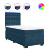 vidaXL Boxspring met matras fluweel blauw 80x200 cm