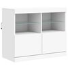 vidaXL Dressoir met LED-verlichting 202x37x67 cm wit