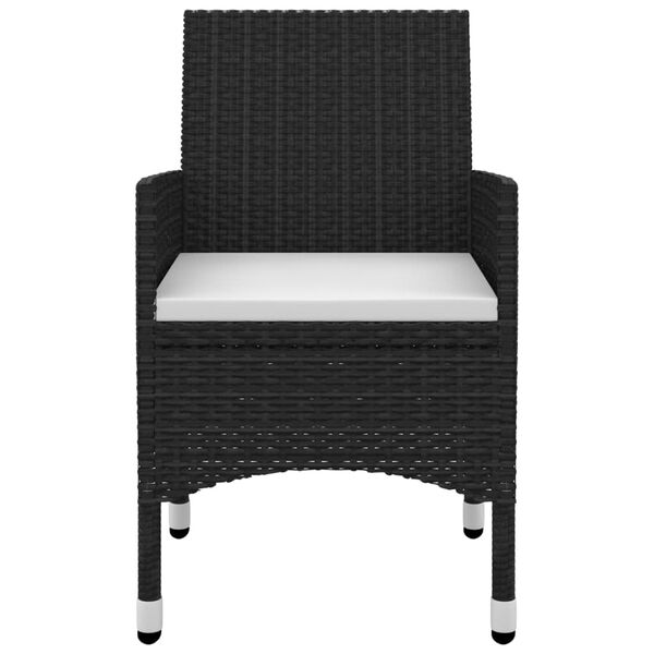 vidaXL 9-delige Tuinset met kussens poly rattan en glas