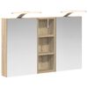 vidaXL Badkamerkastenset 3 st 80 x 10,5 x 50 cm Bewerkt hout