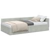 vidaXL Hoekbedframe Lichtgrijs 90 x 190 cm Fluweel