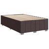 vidaXL Boxspring met matras stof donkerbruin 120x200 cm