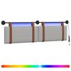 vidaXL Hangend hoofdbord Met LED-verlichting Wolkengrijs Antiek PU