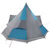 vidaXL Familie Tipi Tent met dak Blauw en Grijs 510 x 690 x 330 cm
