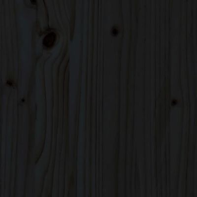vidaXL Houtblokhouder 33,5x30x110 cm massief grenenhout zwart