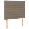 vidaXL Hoofdbord LED 80x5x118/128 cm stof taupe