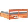 vidaXL Bed met lades en matras massief grenenhout wasbruin 180x200 cm