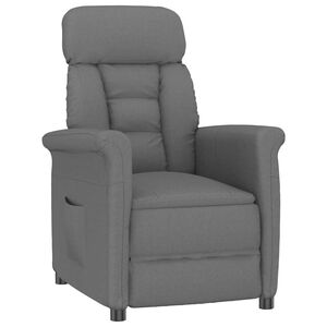 vidaXL Fauteuil Donkergrijs Microvezel