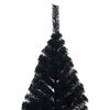 vidaXL Kunstmatig Voorverlicht Kerstboom met 300 LED Zwart 180 cm PVC