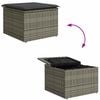 vidaXL Tuin Sofa Set met kussen met opslag 7 pcs Grijs poly rattan