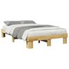 vidaXL Bedframe zonder matras 120x200 cm massief hout eiken
