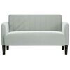 vidaXL Loveseat bank 109 cm fluweel lichtgrijs