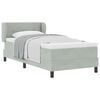 vidaXL Boxspringbed met hoofdeinde Lichtgrijs 90 x 200 cm Fluweel