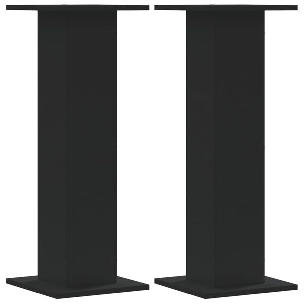 vidaXL Speakerstandaards 2 st 30x30x80 cm bewerkt hout zwart