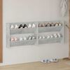 vidaXL Wandschoenenkasten 2 st 80x18x60 cm spaanplaat betongrijs