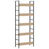 vidaXL Boekenkast 5 schappen 60x27,6x158,5 cm bewerkt hout eikenkleur