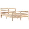 vidaXL Bedframe met hoofdbord massief grenenhout 135x190 cm