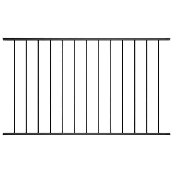 vidaXL Schuttingpaneel gepoedercoat staal 1,7x1,17 m zwart