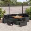 vidaXL Tuin Sofa Set 9 pcs Zwart poly rattan