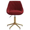 vidaXL Eetkamerstoelen draaibaar 2 st fluweel wijnrood