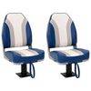 vidaXL Bootstoelen inklapbaar 2 st met hoge rugleuning