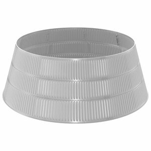 vidaXL Kerstboomrok Kegelvormig zilver &Oslash; 73 x 25,5 cm Kunststof