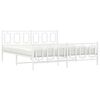 vidaXL Bedframe met hoofd- en voeteneinde metaal wit 183x213 cm
