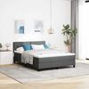 vidaXL Boxspringbed met matras Donkergrijs 140 x 190 cm Stof