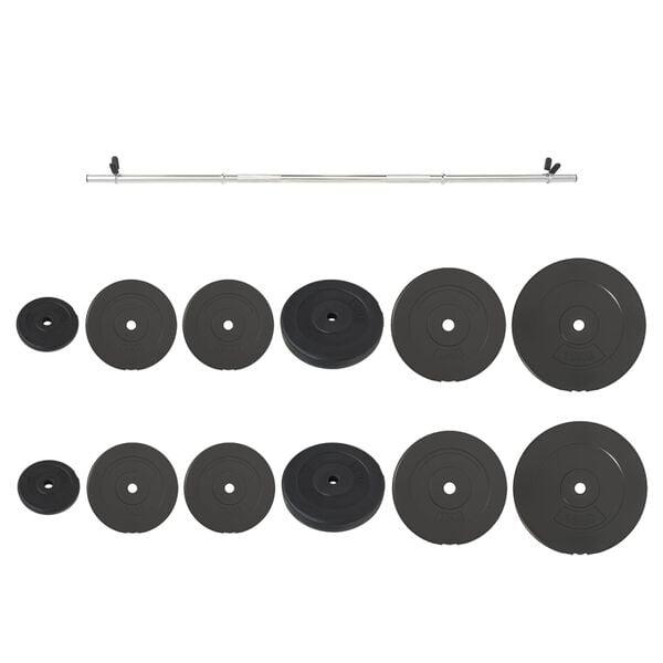 vidaXL Halter met gewichten 90 kg