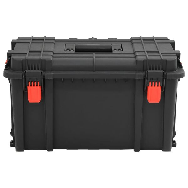 vidaXL Flightcase draagbaar 57x35x32,5 cm PP zwart