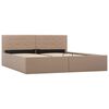 vidaXL Bedframe met opslag hydraulisch kunstleer cappuccino 160x200 cm