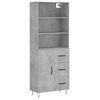 vidaXL Hoge kast 69,5x34x180 cm bewerkt hout betongrijs
