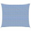 vidaXL Zonneschaduwzeil Blauw en Wit 2,5 x 3 m HDPE